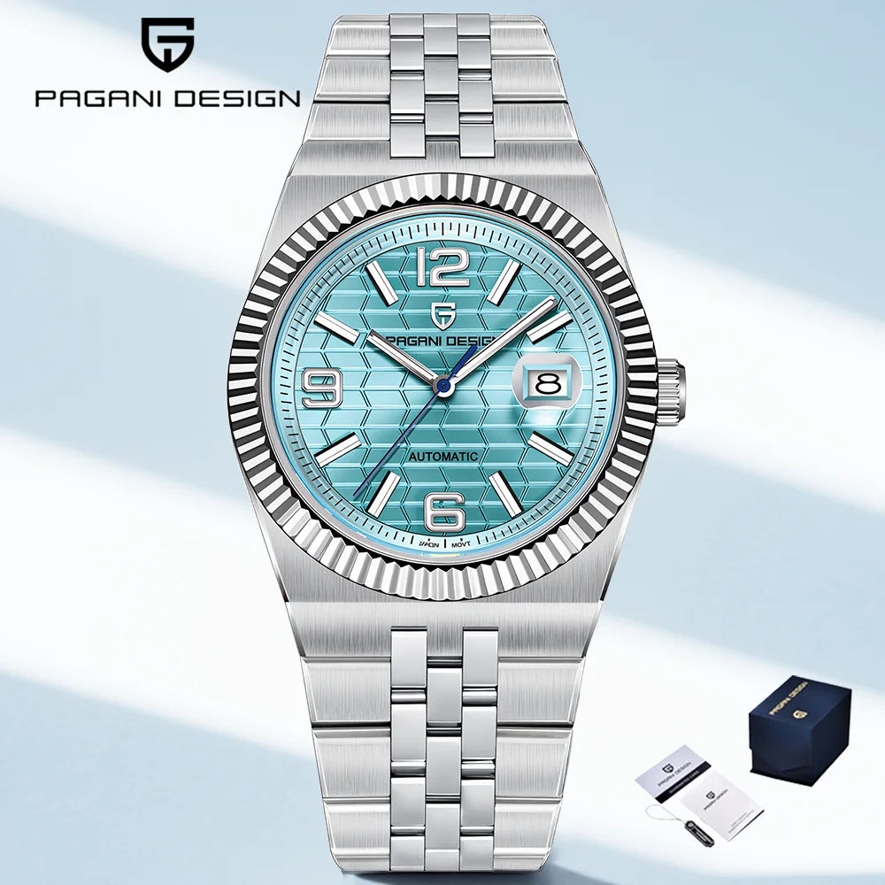 PAGANI DESIGN Men's Watch Fully Automatic Mechanical Stainless Steel Strap Night Light Watch PDYS027