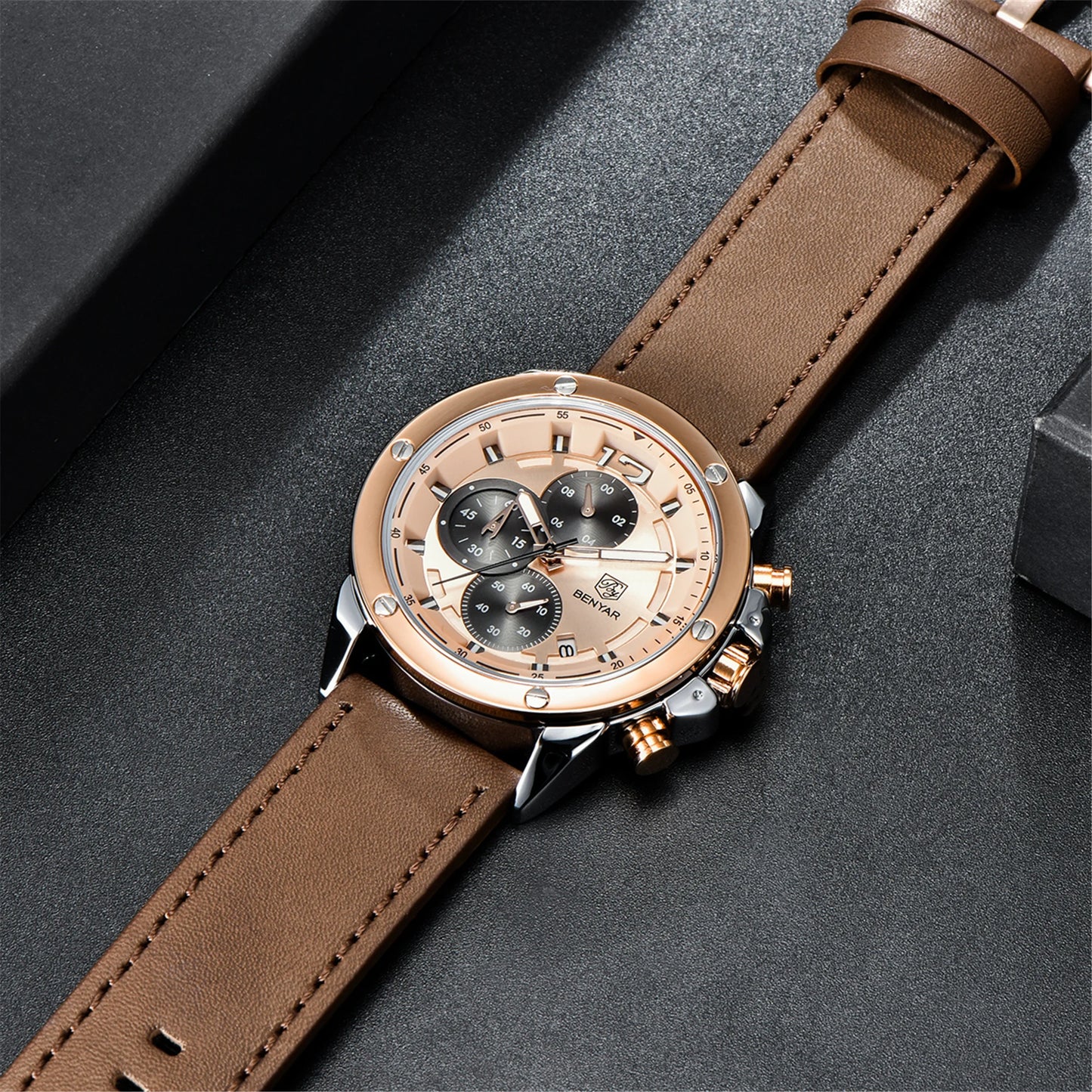 BENYAR Top Luxury Brand 2023 New Men's Watches Multifunction Quartz Sport Chronograph Watches Men Wrist Watch Relogio Masculino