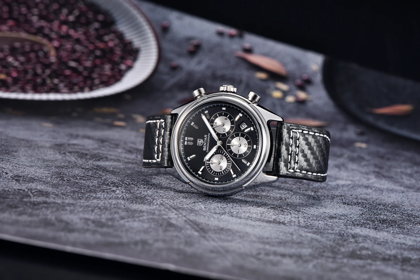 BENYAR 2024 New Watches Men Luxury Brand Chronograph Male Sport Watches Waterproof Stainless Steel Quartz Watch Relojes Hombre