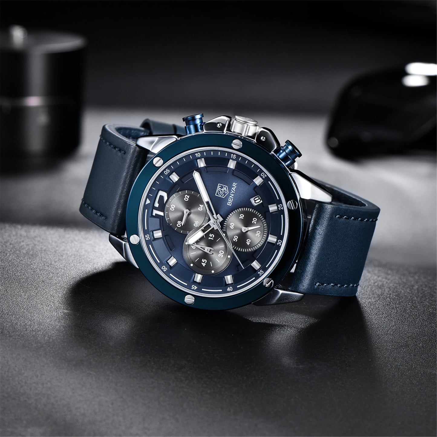 BENYAR Top Luxury Brand 2023 New Men's Watches Multifunction Quartz Sport Chronograph Watches Men Wrist Watch Relogio Masculino