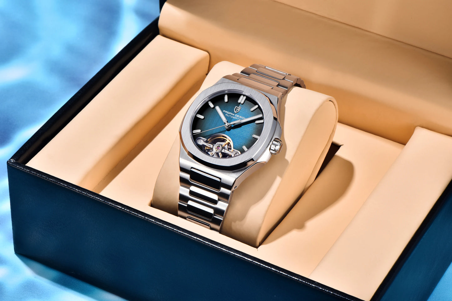 PAGANI DESIGN men's watch new mechanical automatic watch men's luxury stainless steel AR Sapphire crystal luminous men's watch
