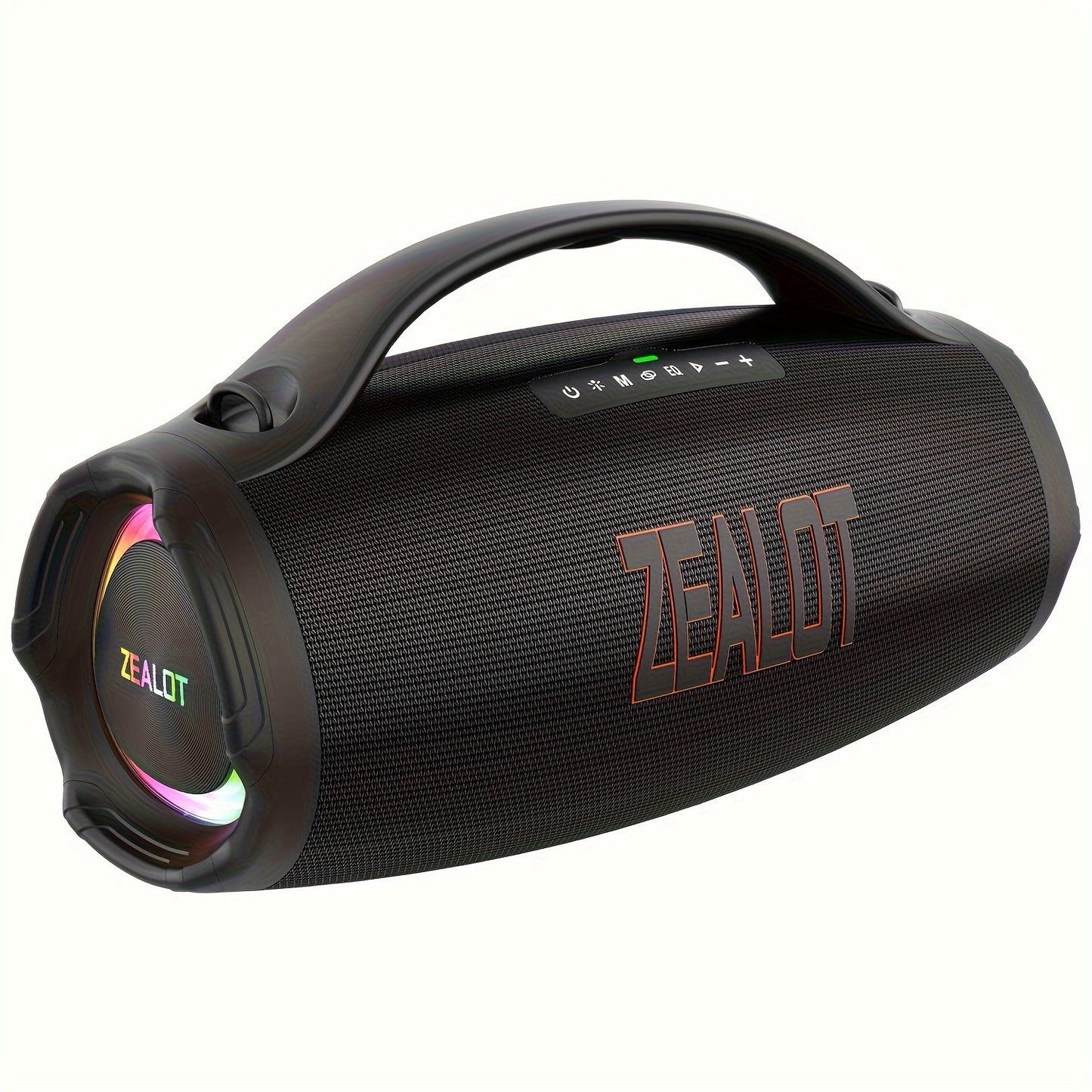 Zealot S98 Portable Wireless Speaker - 160W High-Power, 60H Playtime, IPX5, Fast Charging, Dual Pairing, Shocking Subwoofer, 36000mAh Battery, DSP Technology, Black with Red Accents