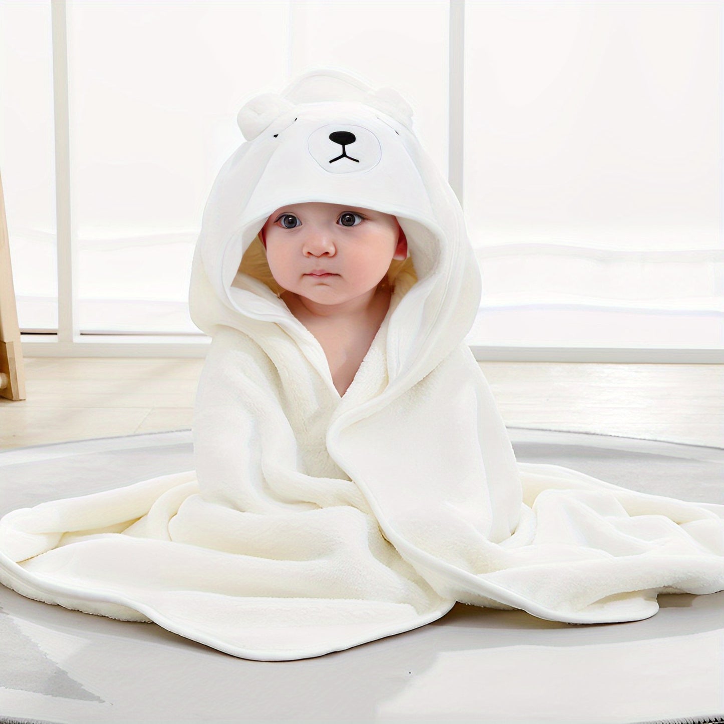 1pc Super Soft And Absorbent Cartoon Animal Infant/Children's Bath Towel Bathrobe - Perfect For Swaddling Boys And Girls, Halloween, Thanksgiving And Christmas Gift