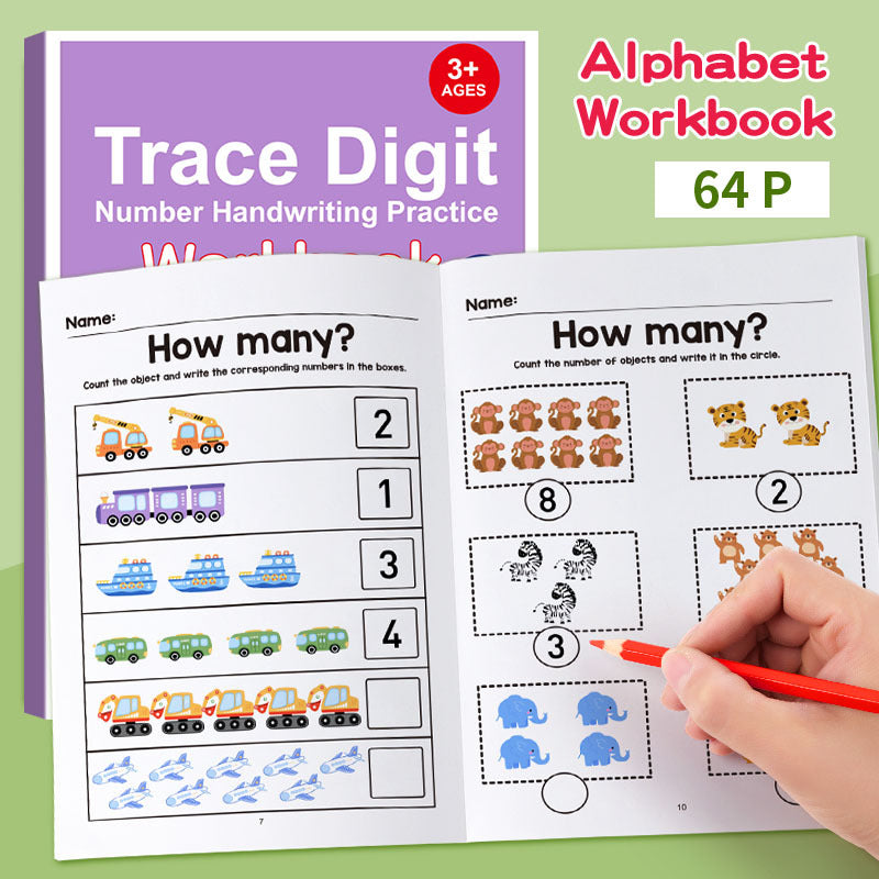 64-Page Math Workbook: & Kindergarten Number Practice Book with Tracing, Writing & Coloring Activities - Interactive Early Learning Workbook for, Curriculum (Numbers 0-100, Counting Games)