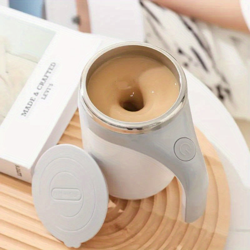 Fully Automatic Stirring Cup, Multifunctional Electric Coffee Mug, Lazy Rotating Magnetic Stainless Steel Milk Mug, And Travel Mug.