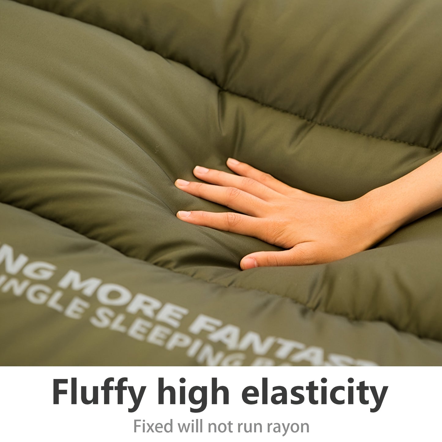 1-Person BISINNA Envelope-Style Sleeping Bag with Full-Zip Closure - Heavy-Duty Synthetic, Olive Green/Beige/Grey/White - Winter Warmth for Camping, Hiking & Backpacking - Portable Half-Zip Design Sleeping Pad Compatible Bag,