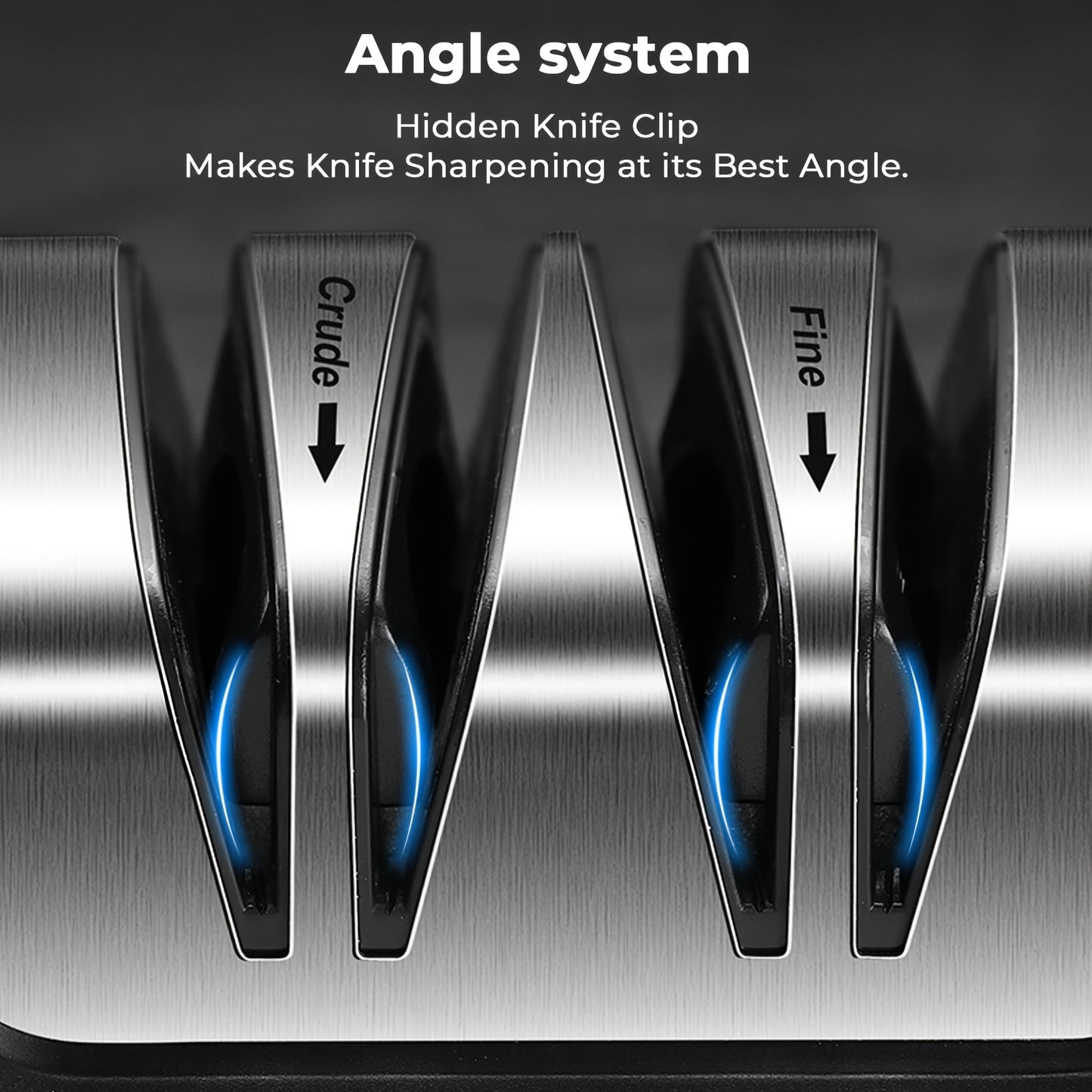 Knife Sharpener, Professional 2-Stages Electric Knife Sharpeners for 20-Degree Straight Edge, Knife Sharpener for Kitchen Knives with Sharpening and Polishing, Black