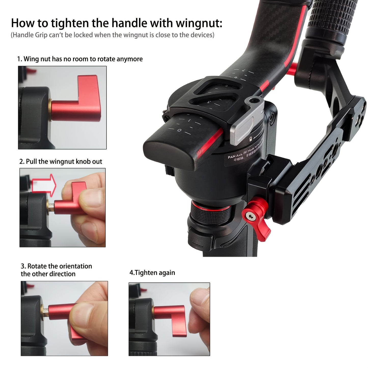 MINIFOCUS Handheld Gimbal Stabilizer Grip with NATO Clamp, Aluminum Alloy Camera Accessory, Expandable Multi-Function Mount, Adjustable Angle for DJI RS4/RS4 PRO/Ronin RS3 Mini/RS3/RS3 Pro/RS 2/RSC2 Gimbal Handle