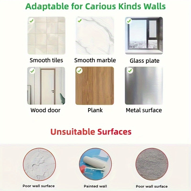 3pcs Mop Broom Holder Hook, Wall-mounted Broom Clip, Self-adhesive Mop Broom Rack, Detachable Waterproof And Non-slip Practical Hook, Suitable Storage And Organizer For Home, Bathroom, Kitchen, Garden And Garage