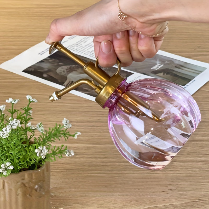 1pc, Watering Flower Bottle Pumpkin Mist Sprayer Watering Pot Spray Bottle Plants Sprinkler Pot For Garden Watering Pots Tools, Adjustable Watering Pot, Household Potted Plant Watering Tool, Spray Bottle For Garden Outdoor Ya