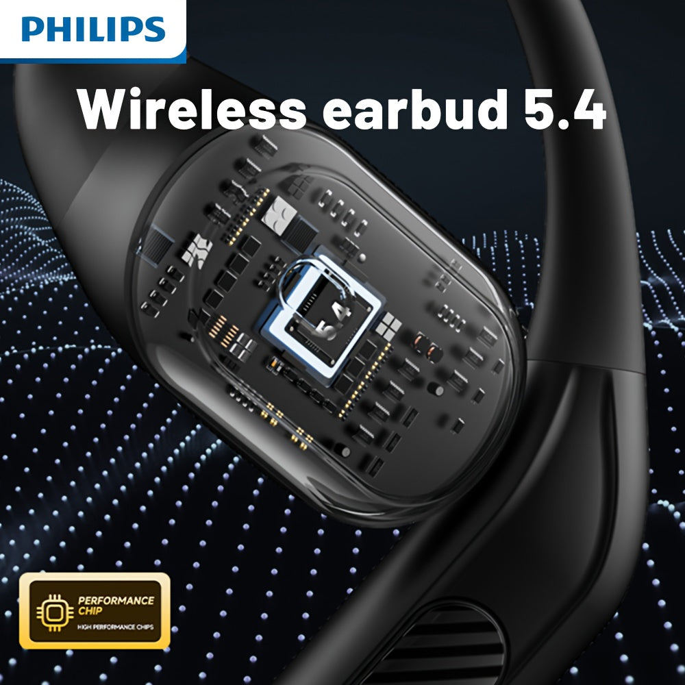 For Philips TAT3759 Over The Ear Wireless Headphones | Premium ENC Noise Cancellation | 500mAh Long-Lasting Battery | 32H Playtime (9H+ Single Earbud Playtime) | Wireless 5.4 | Lightweight ABS Design | Built-in Mic for Calls