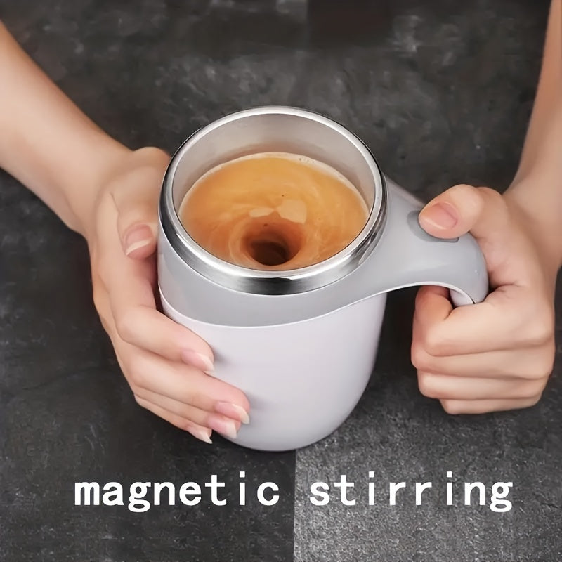 Fully Automatic Stirring Cup, Multifunctional Electric Coffee Mug, Lazy Rotating Magnetic Stainless Steel Milk Mug, And Travel Mug.