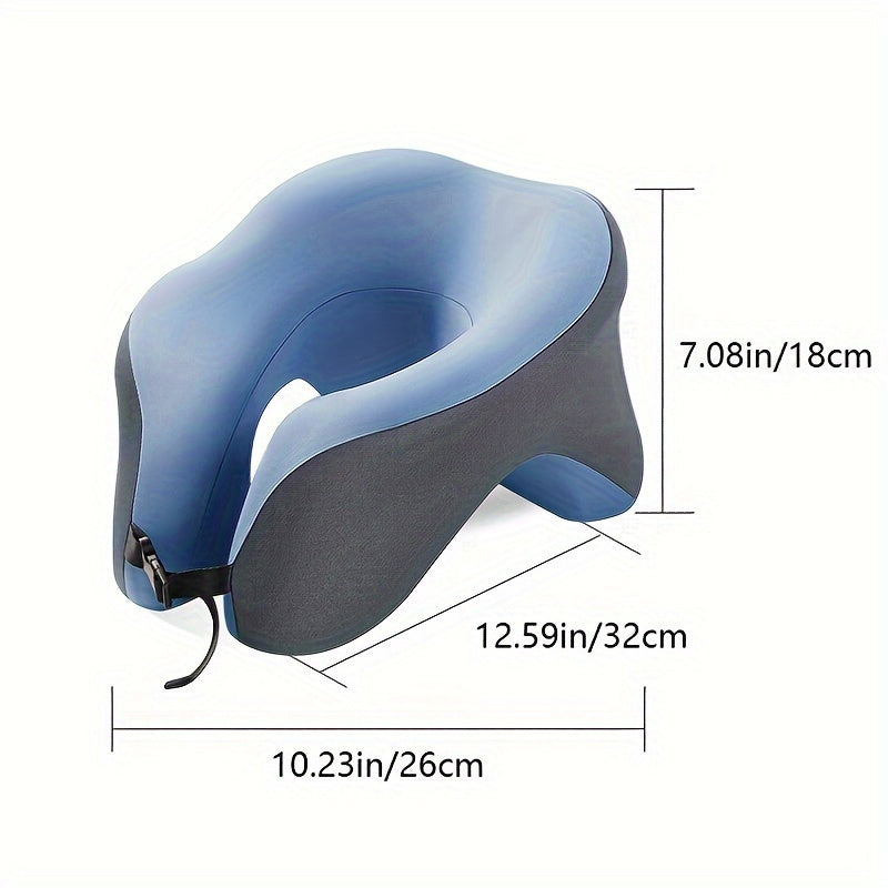 1pc Ergonomic U-Shaped Nap Pillow –, Portable & Machine Washable, Comfortable for Office, Student, and Travel Use, Available in Blue, Gray, Pink