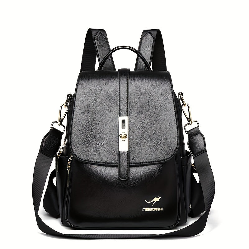 Vintage Anti-Theft Backpack Purse, Preppy College School Daypack, Women'S Casual Travel Commute Knapsack