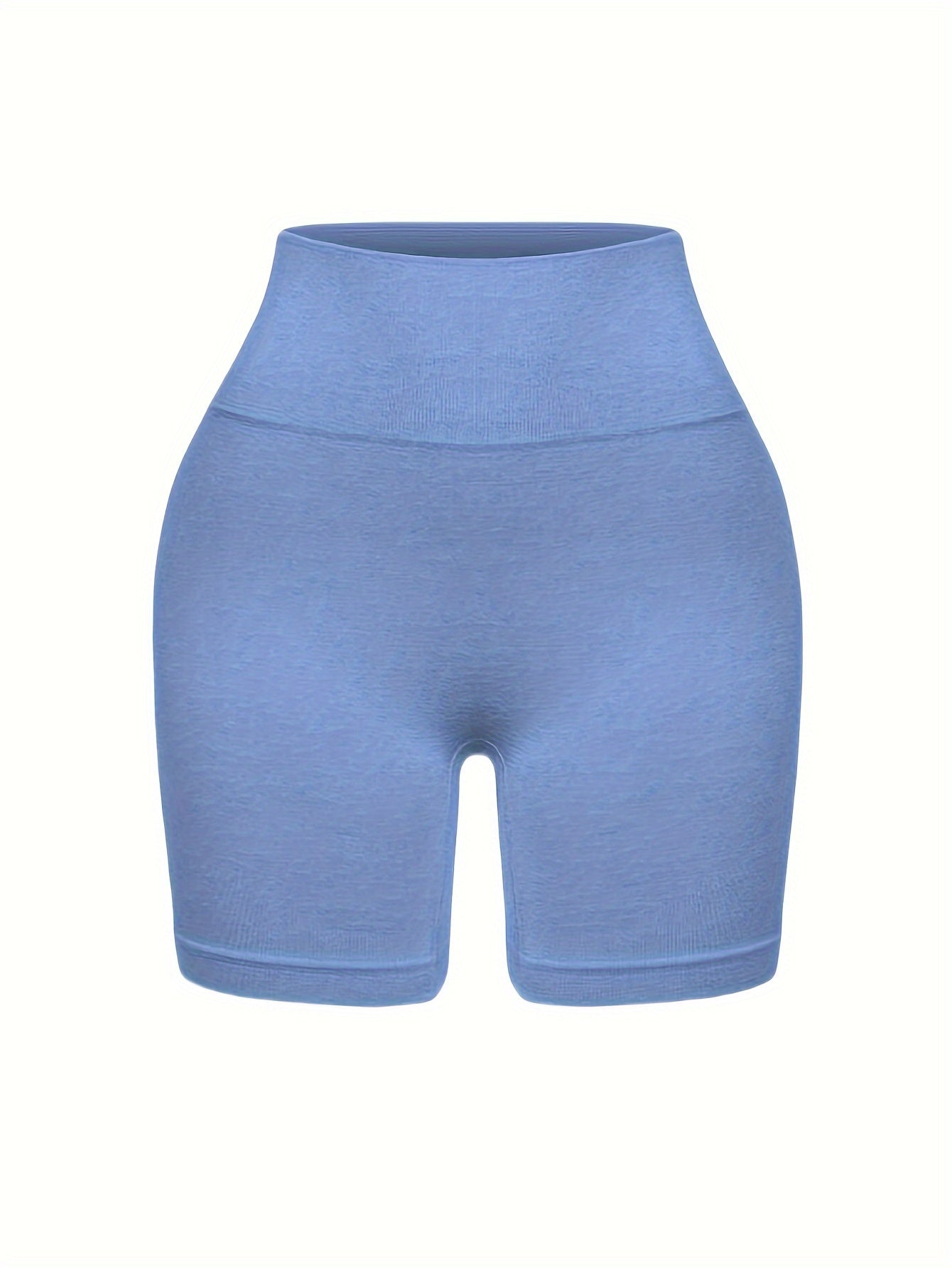 4pcs Seamless High Stretch Women'S Yoga Set - Solid Color Knit Athletic Outfit with Crop Top, Wide Waistband Leggings, Shorts, and Sports Bra for Running, Fitness - All Seasons, Round Neck, Nylon