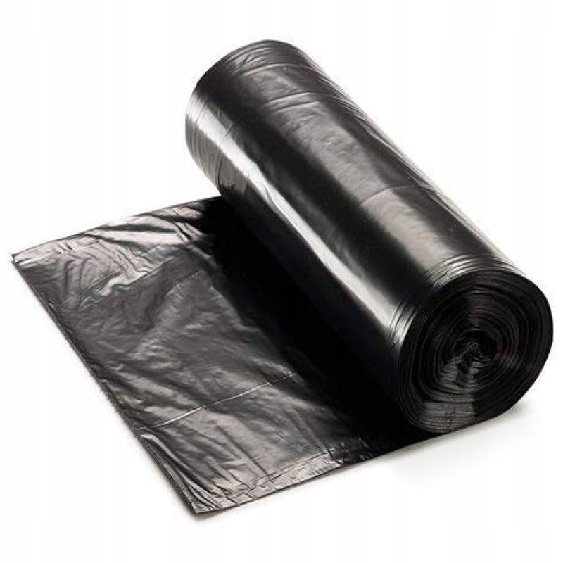 Trash Bags, 60L, Black, Classic, Heavy-Duty, 10 Rolls, 100 Pieces – Reliable 60L Waste Bags, Perfect for Collecting Waste at Home, Office, and Institutions, Made from Thick, Durable LDPE Film, Tear and Stretch Resistant, Fe
