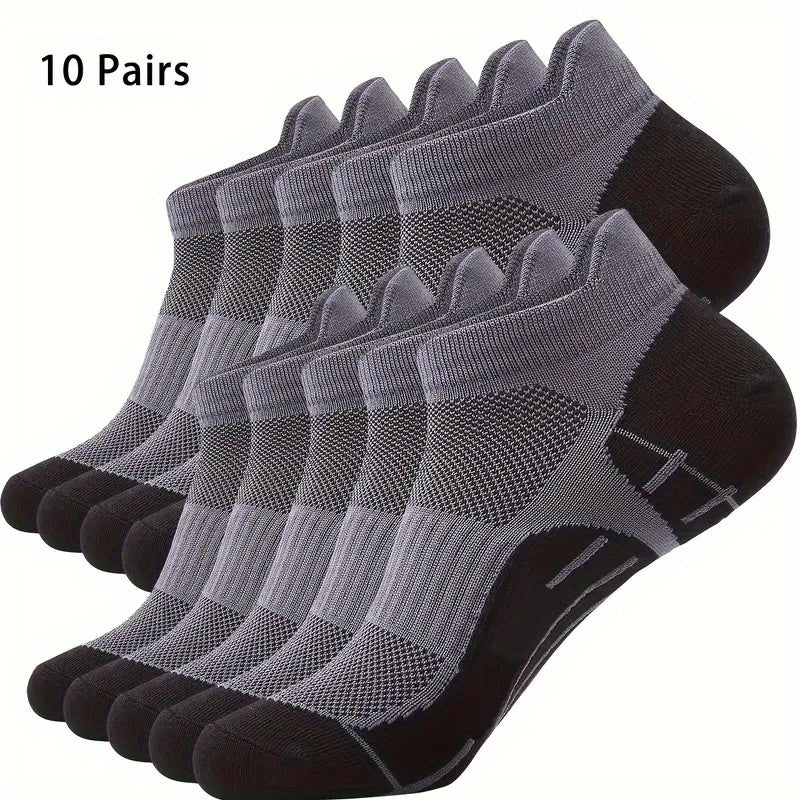 20 Pairs of Men's Socks, 10/20 Pairs Low-Cut Comfort Cushion Casual Socks