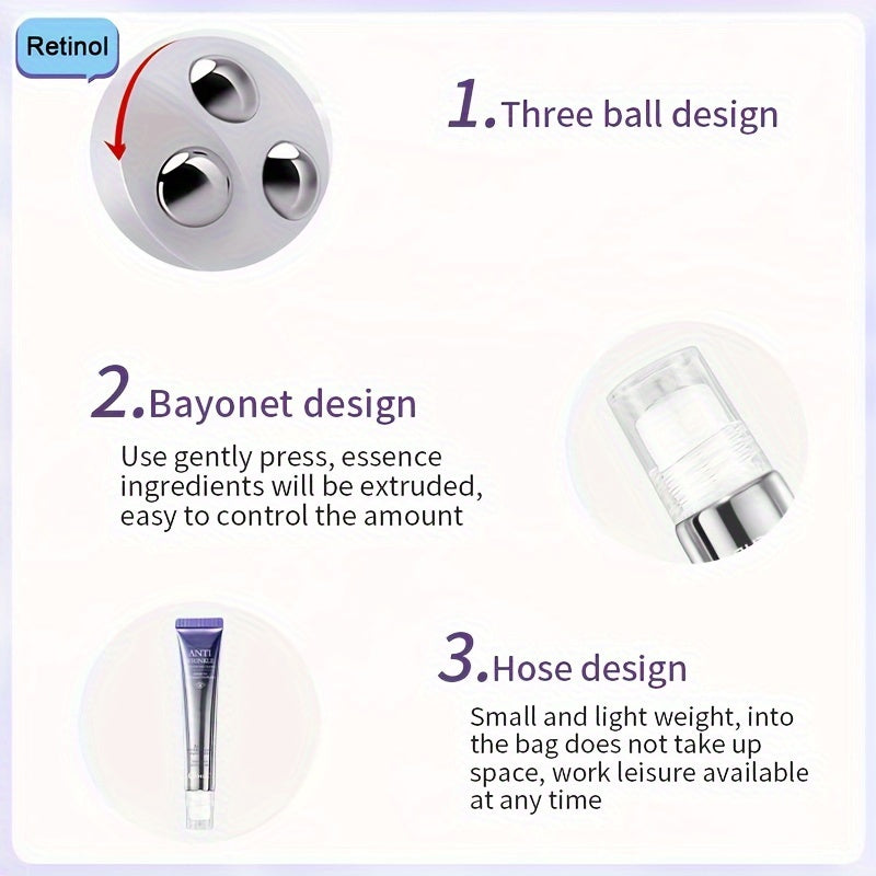 Smoothes Winkles Rolling Eye Cream, Firming And Tightening Skin Eye Essence, Eye Care Cream