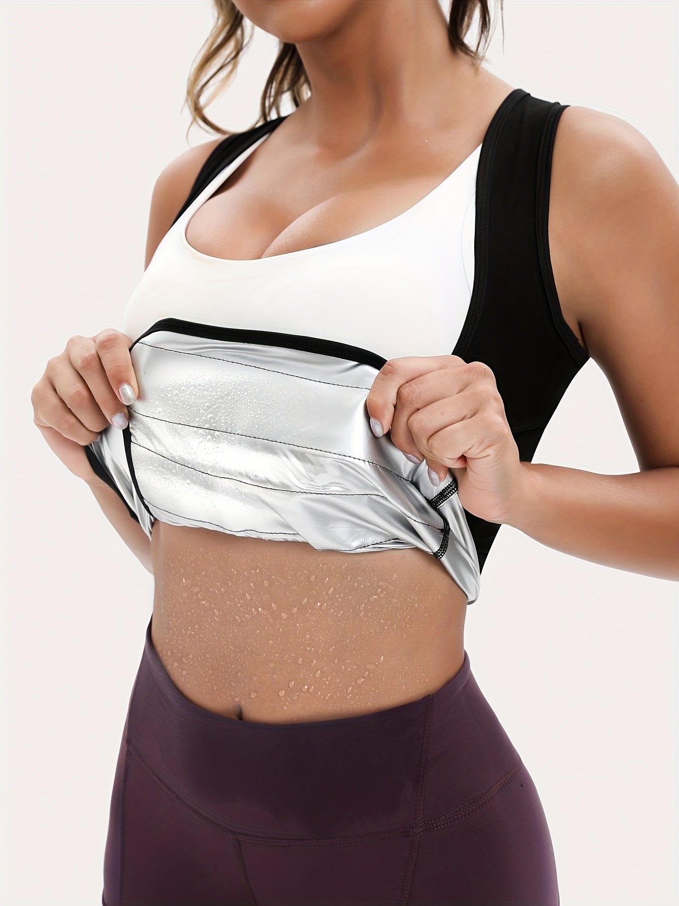 Sweat Sauna Stretchy Sports Vest: Slim Your Waist Instantly With This Body-Shaped Yoga Fitness Workout Waist Trainer For Women's Activewear!