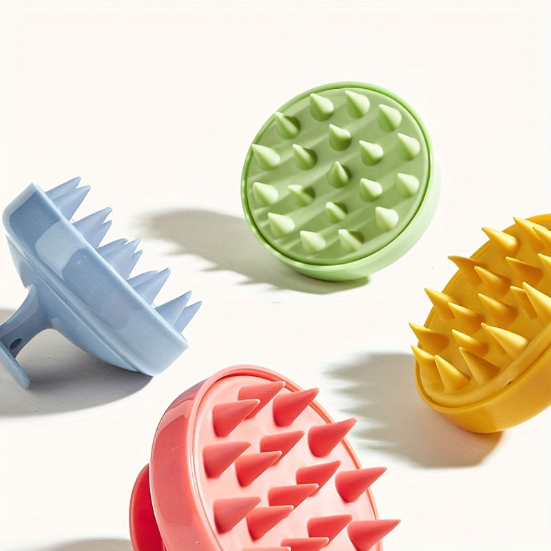 Soft Silicone Scalp Massage Brush For Wet And Dry Use - Shampoo Brush - Gentle Cleaning Hair And Scalp