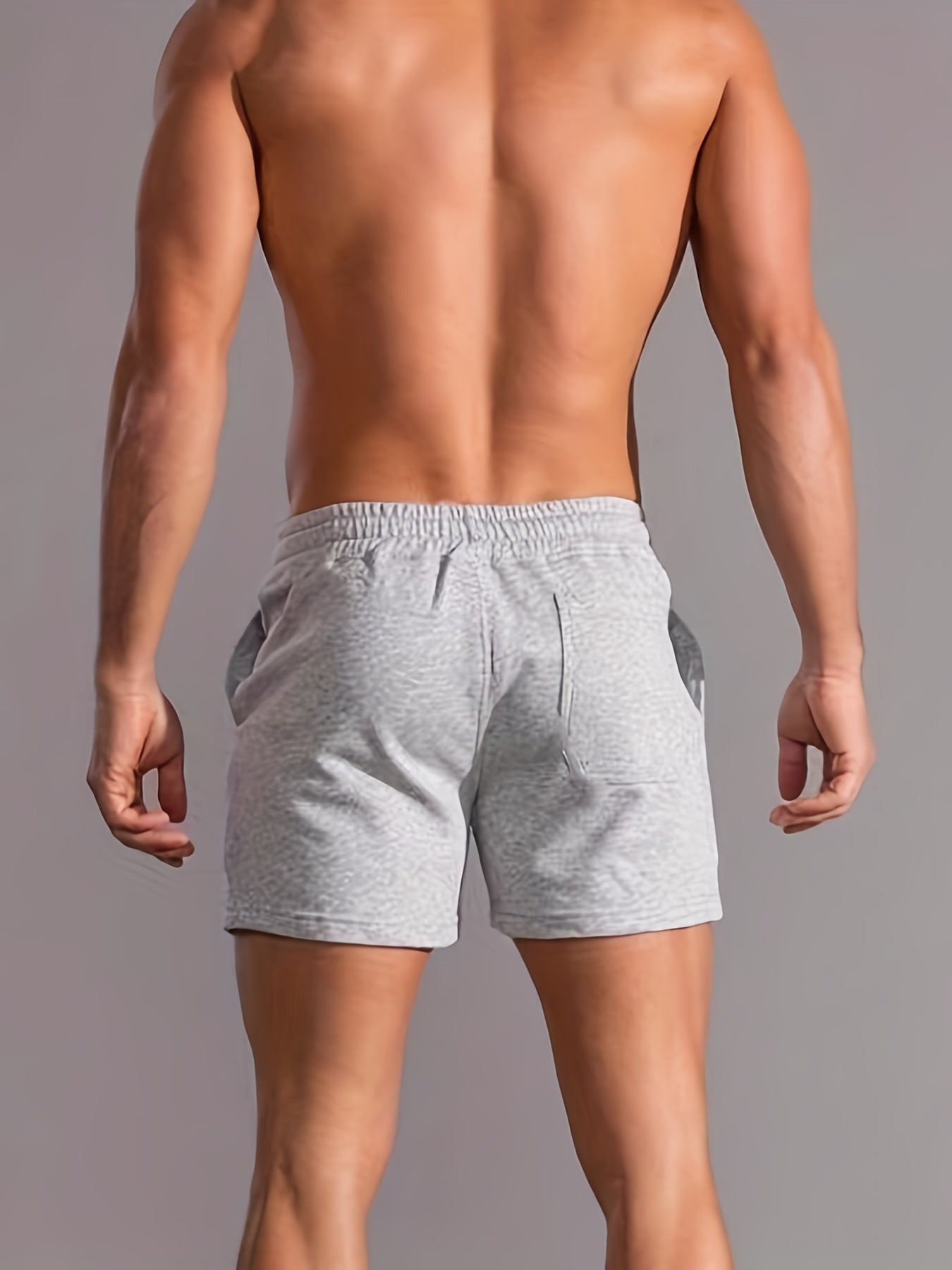 Slim Fit Comfy Active Shorts, Men's Casual Slant Pocket Stretch Waist Drawstring Shorts For Summer Basketball Running