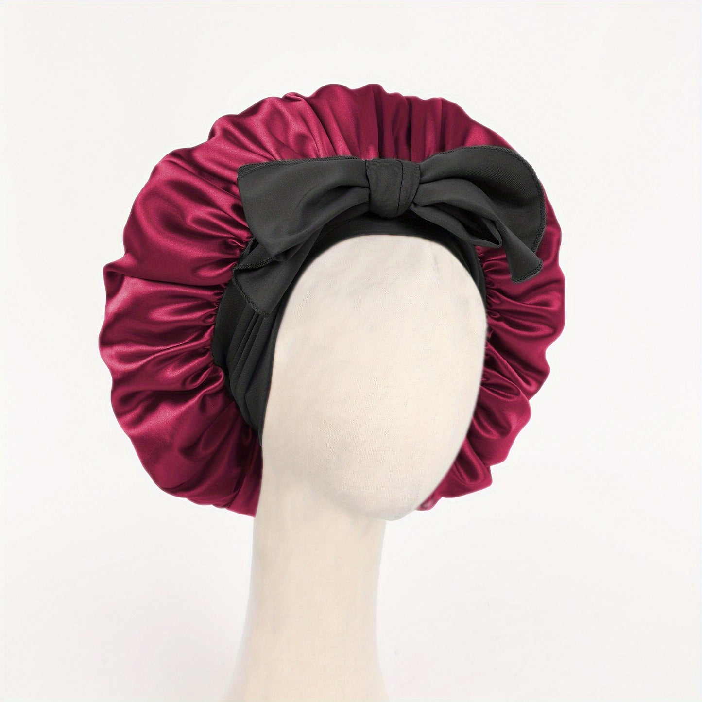 Hat, Satin Bonnet Silk Bonnet Adjustable Bonne For Sleeping Hair Bonnet With Tie Band Bonnets For Women Men