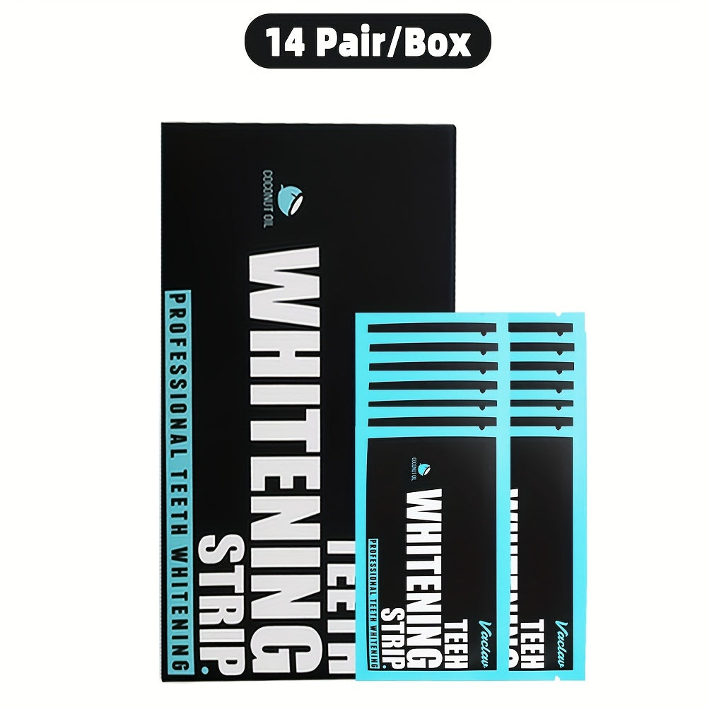 7/14/28 Pairs of Activated Carbon Teeth Whitening Stickers, Teeth Cleaning Stickers, Can Be Used with Tongue Coating Scraper, for Daily Use and Travel