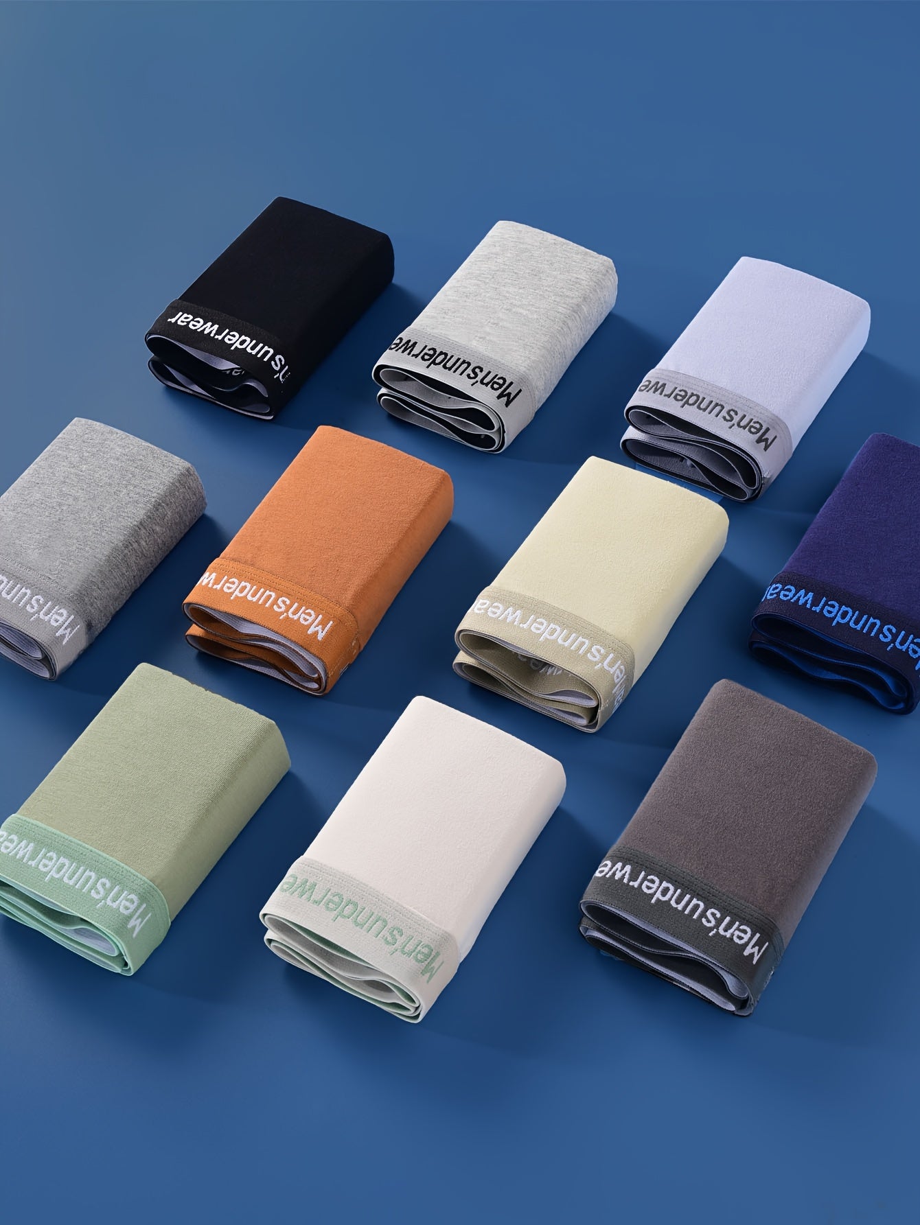 10pcs Men's Cotton Underwear, Casual Boxer Briefs, Breathable Comfort Stretch Sports Short Pants, Underwear for Men Boxers, Boxer Shorts for Men Personalised Gifts, Leisure Underwear, Casual Wear, Snug Fit, Stretchable Fabric