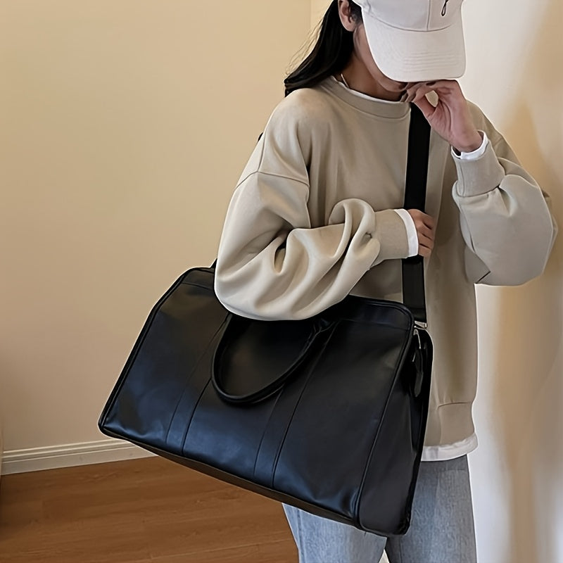 Women'S Large Capacity Crossbody Bag - Convertible Shoulder Purse with Adjustable Strap, Zipper Closure, Spacious Interior for Work, School, Travel, Everyday Use - Synthetic Handbag in /, Minimalist Women'S Designer Bag for P