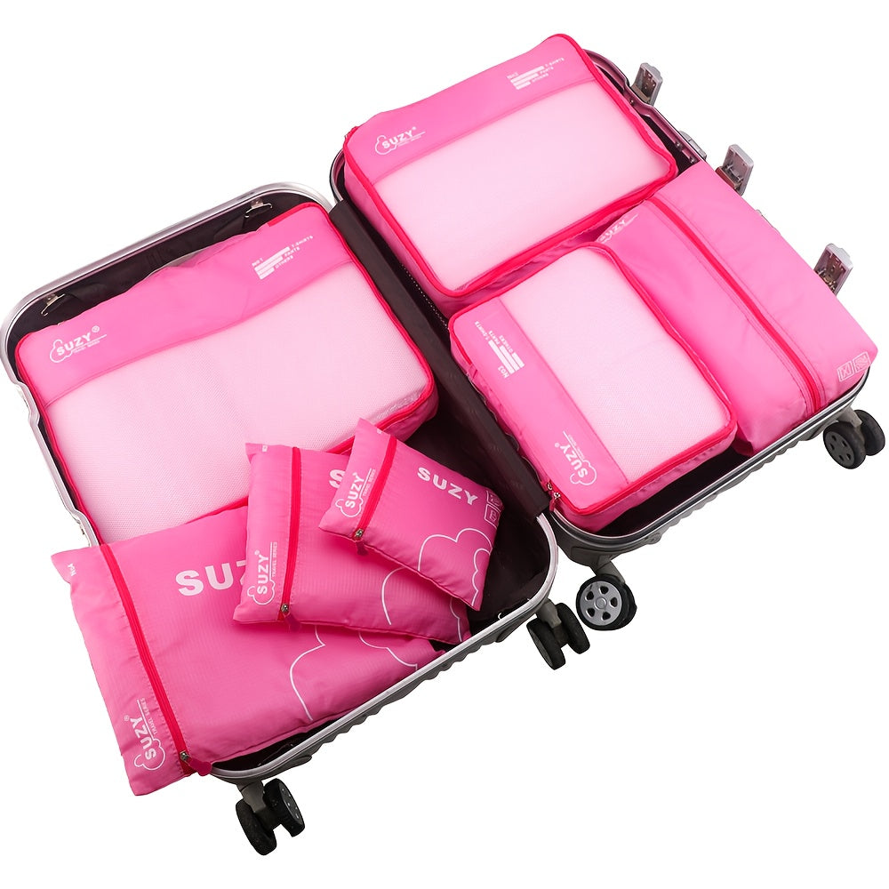 Travel Organizer Bag 7pcs Set Portable Suitcase Organizing Bag Clothes Storage Bag