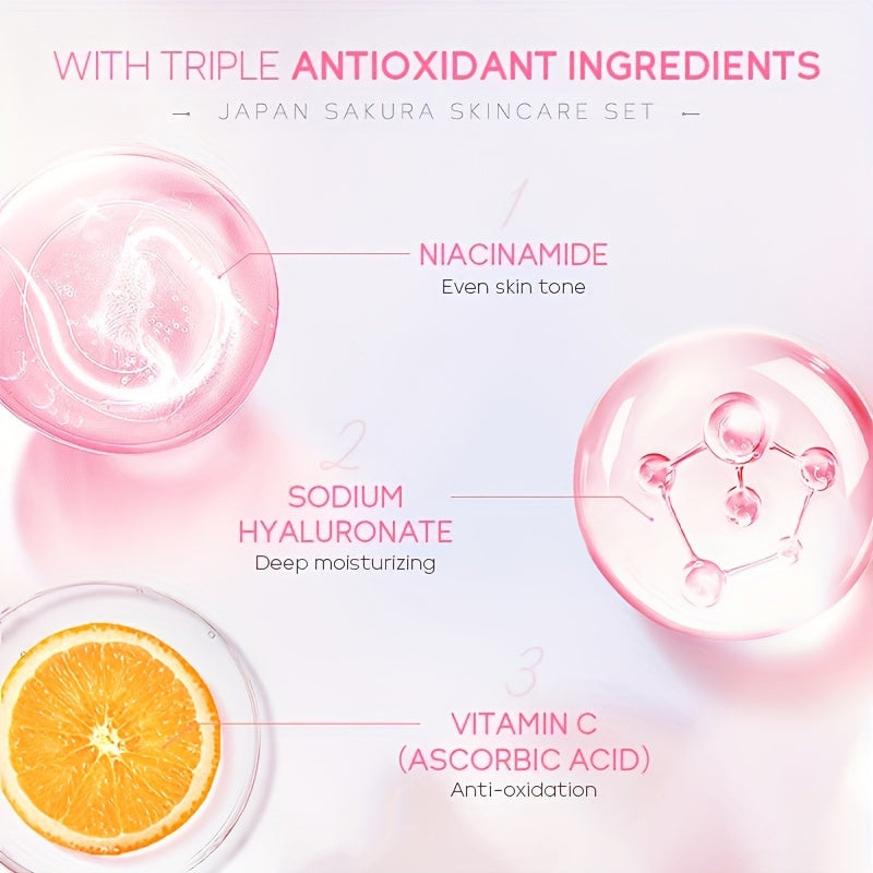 30/60g Sakura Facial Care Moisturizing Face Cream, Repairs Dry Skin, Protects Skin, Improves Skin Texture, Tightens Skin, Makes Skin Tender And Delicate, Suitable For All Skin Types, And Makes Your Skin Look Young With Plant
