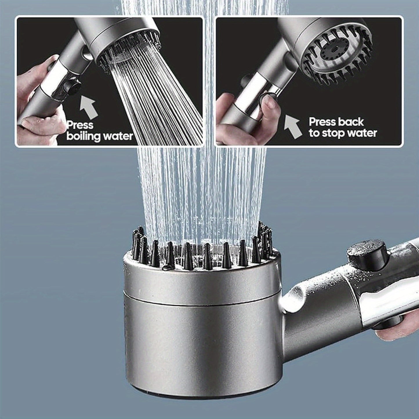 1pc Ion Drops Shower Head, 2025 New Iondrops Filtered Shower Head with Handheld Filtered Shower with Hose Adjustable Settings