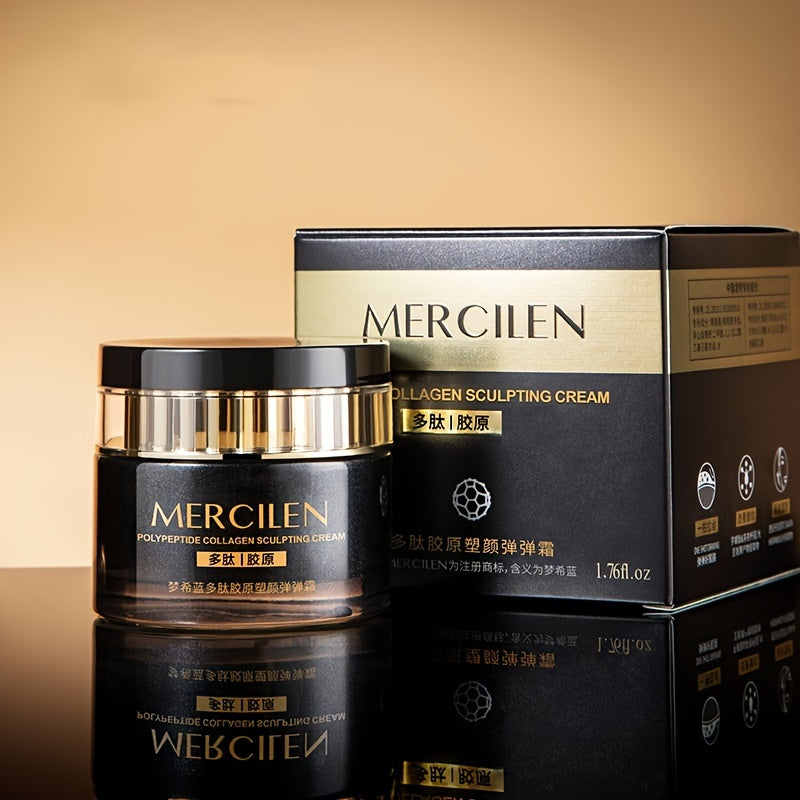 Mercilen Peptide Collagen Moisturizing Cream 50g - Hydrating Face Cream with Hyaluronic Acid & Plant-Based Squalane for Fair Skin, Anti-Aging Benefits, Moisturizing Face Cream | Hydrating Cream | Smooth Texture