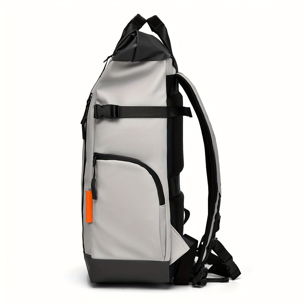 Men's Large Capacity Expandable Laptop Backpack - Heavy-Duty 39.62 cm Computer Bag with 15-Inch Compartment, Padded Shoulder Straps & High Quality Design for, College,, Travel - Durable Black/Grey Commuter Backpack for s, Bac
