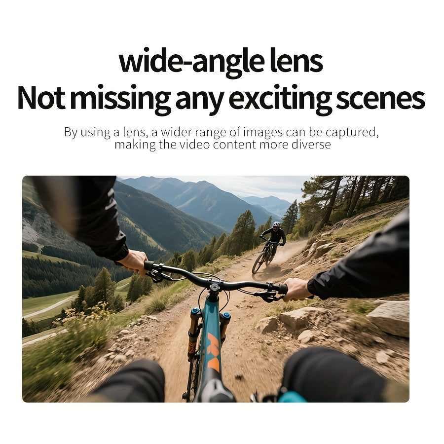 LEMNOI 4K Ultra HD Action Camera, Equipped with 360° Gimbal, Wi-Fi, 4K Video Recording, Long-Lasting Battery Life, Multiple Bicycle/Motorcycle/Helmet Mounts, Compact Design, Suitable for Outdoor And Urban Adventures, Adventu