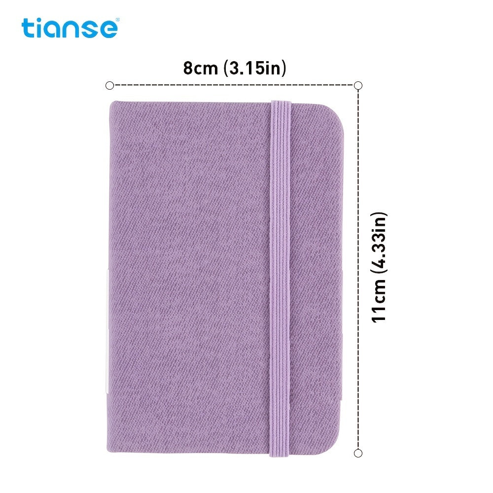 1pc TIANSE A7 Lined Pocket Journal Notebook, 100 Pages, Small, 3.15 Inches X 4.33 Inches - 100 Gsm Thick Paper, Hardcover