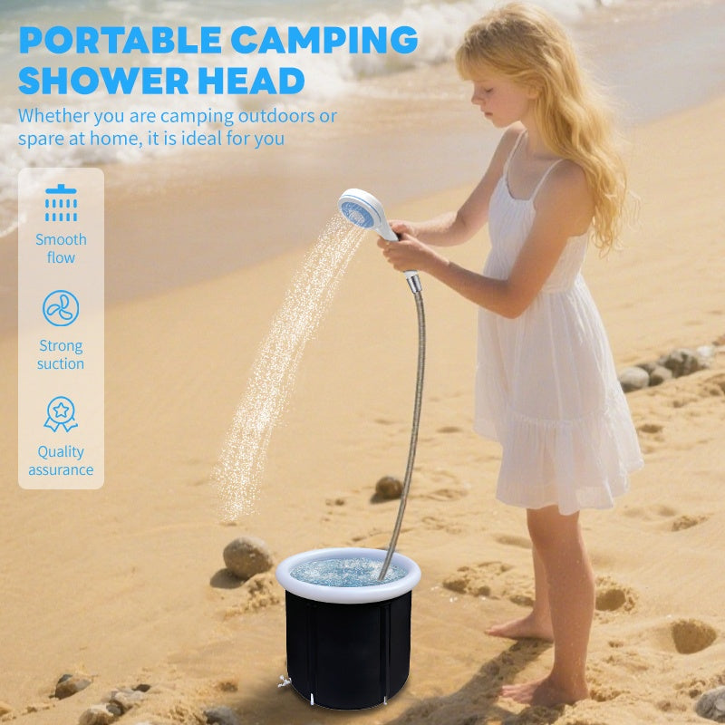 Portable Shower Camping Travel Shower, RV Travel Home Travel Garden Water Handheld Camp Shower Pump-Water Filtration System (4 to 5 Liter Water Flow Per Minute) RV Exterior Showers