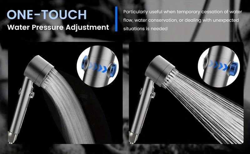 1pc Ion Drops Shower Head, 2025 New Iondrops Filtered Shower Head with Handheld Filtered Shower with Hose Adjustable Settings