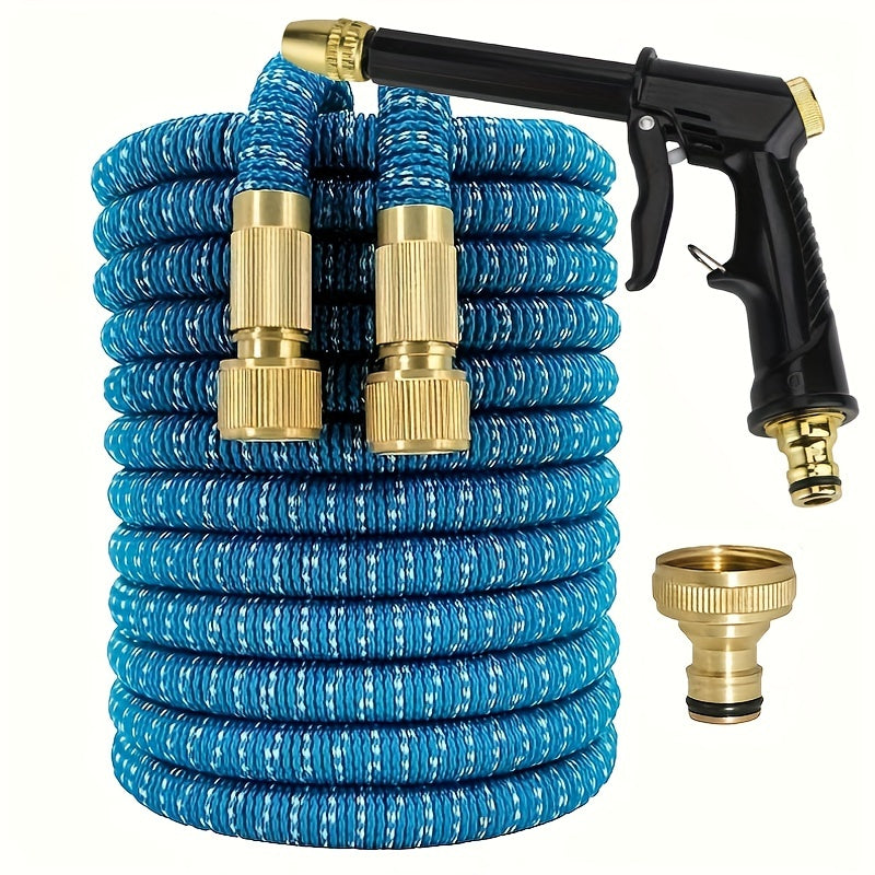 1 Roll, New Retractable Water Hose Car Wash Flowers Magic Hose Magic Water Hose Home Car Wash Garden Hose 3 Times Retractable Spray Gun