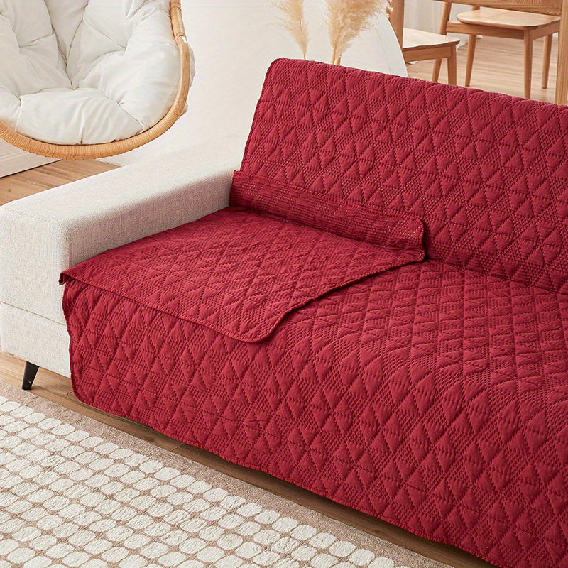 1pc Double-sided Waterproof Sofa Slipcover, Cushion Sofa L-shaped Universal Cover, Furniture Protector For Bedroom Office Living Room Home Decor Washable Couch Cover For Dog