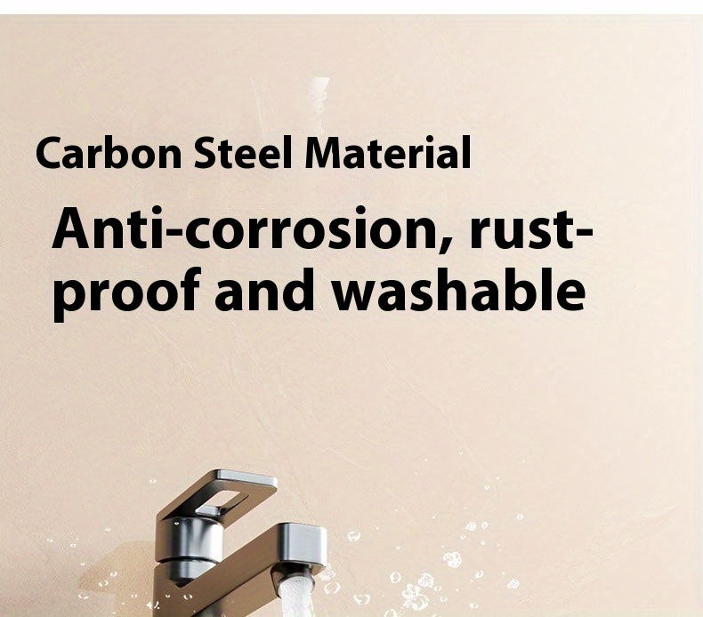 CYCY Wall-Mounted Bathroom Tissue Box Holder with Suction Cup Installation - Space-Saving Square Design, Durable Carbon Steel, Holds Multiple Rolls, Ideal for Toilet Paper & Face Towels, Modern Minimalist Style, Toilet Paper
