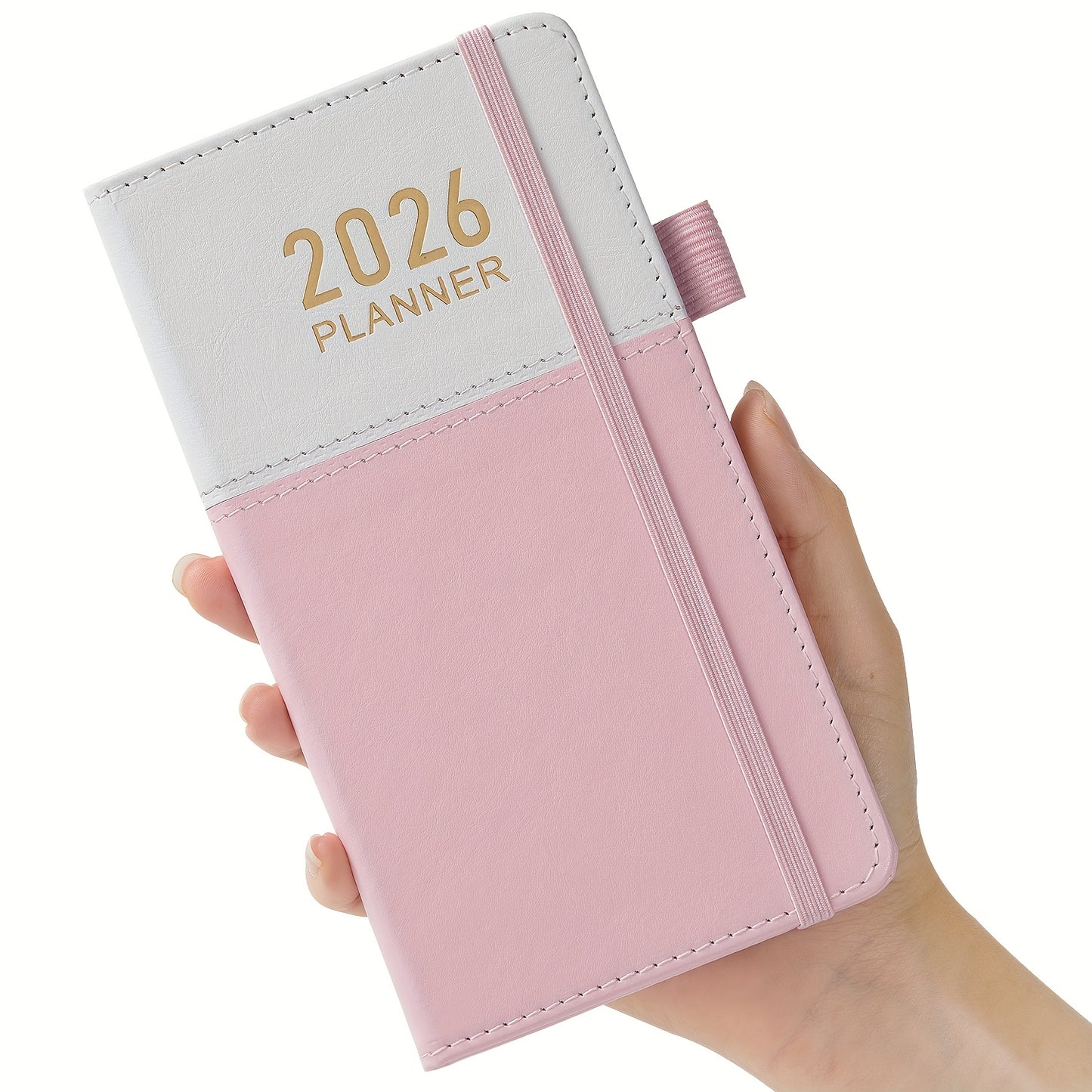 2026 Compact Planner, January 2026-December 2026 Weekly Monthly Calendar in Small Size, Fits in Wallet, 9.65 cm X 17.78 cm, with Elastic Band, Pen Loop, Suitable For School Home Office, Halloween Gift
