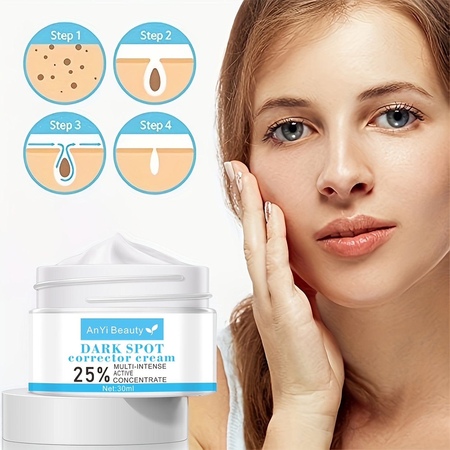 Dark Spot Remover For Face And Body, Facial Whitening Cream, Dark Spot Corrector For Age Spot Sun Spot Freckles Brown Spot - Faded Spot Correcting Cream For Face Inner Thighs Hands Intimate Area 1Fl.Oz