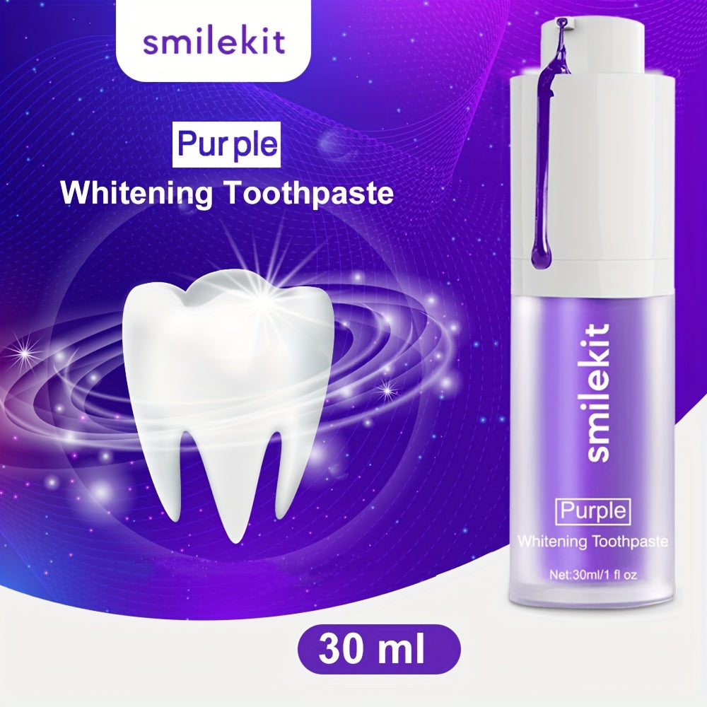 Minty Fresh Purple Whitening Toothpaste - Deep Clean, Gentle on Gums, Freshens Breath, Portable for Travel & Home Use