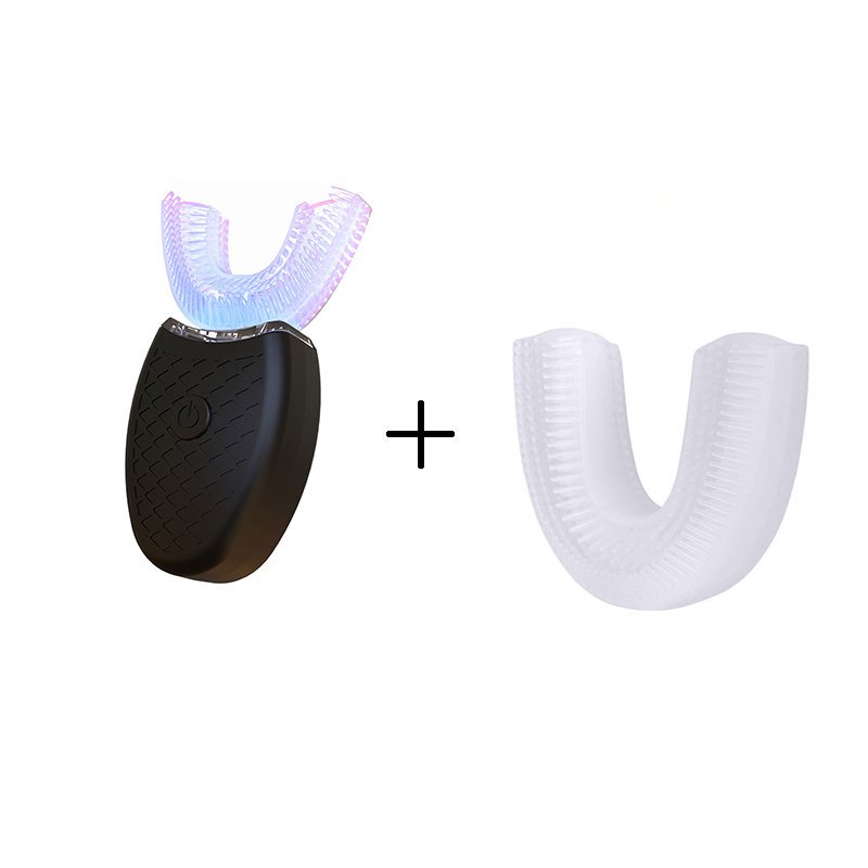 Electric Soundwave technology U-Shaped Toothbrush with LED Light - 360° Mouth Cleansing, 3 Whitening Modes, Rechargeable & Washable for Travel and Home Use, EAFC