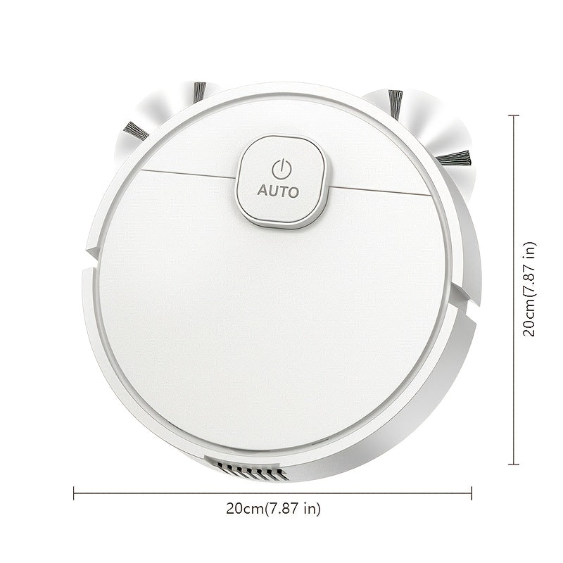 Smart Robot Vacuum and Mop Combo, USB Rechargeable, Strong Suction Power, 60-Minute Runtime, Slim & Quiet Design, Suitable for Pet Hair, Hard Floors & Daily Cleaning, Auto-Directional Mopping, Pet Hair Cleaner | Robotic Vacuu