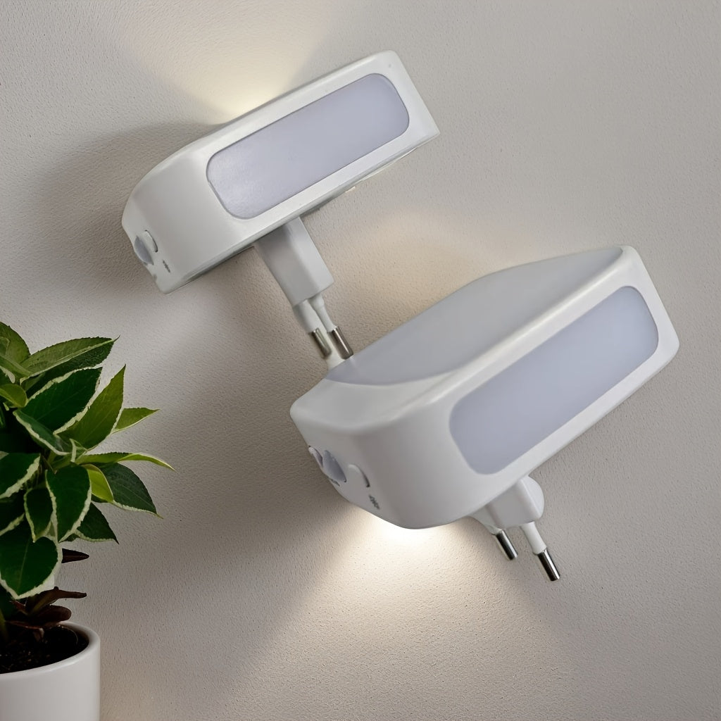 Under Cabinet Light, Plug-in LED Night Light, 1pc or 2pcs, with Motion Sensor, Supports 10%-100% Dimming. Suitable for Offices, Staircases, Hallways, Bedrooms, Basements, Garages, Under Cabinet Lighting, Under Cabinet Lights