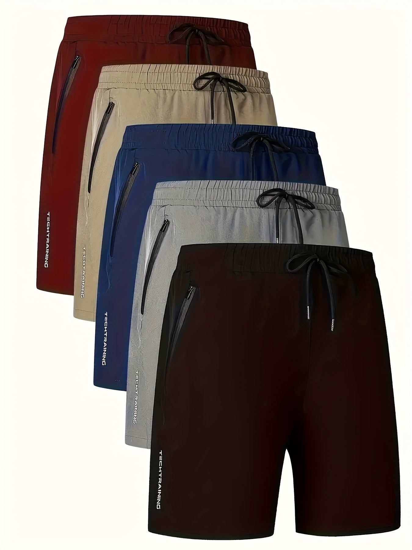 Men'S Letter Print Casual Sports Shorts Five-Piece Set, Casual Wear, Casual Attire, Casual Shorts, Casual Style, Casual Design, Casual Fit, Casual Look