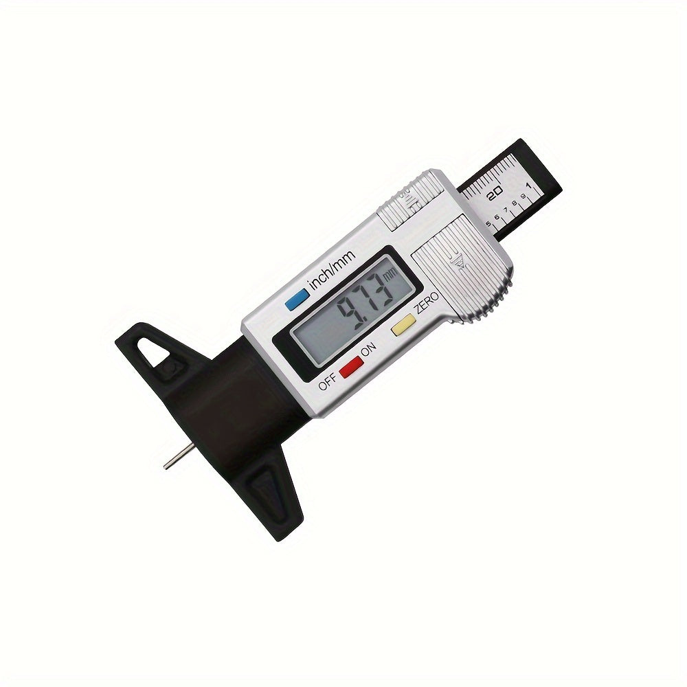 1pc Digital Depth Gauge Caliper Tread Depth Gauge LCD Tire Tread Gauge For Car Tire 0-25mm Measuring Tool Caliper Repair Tools