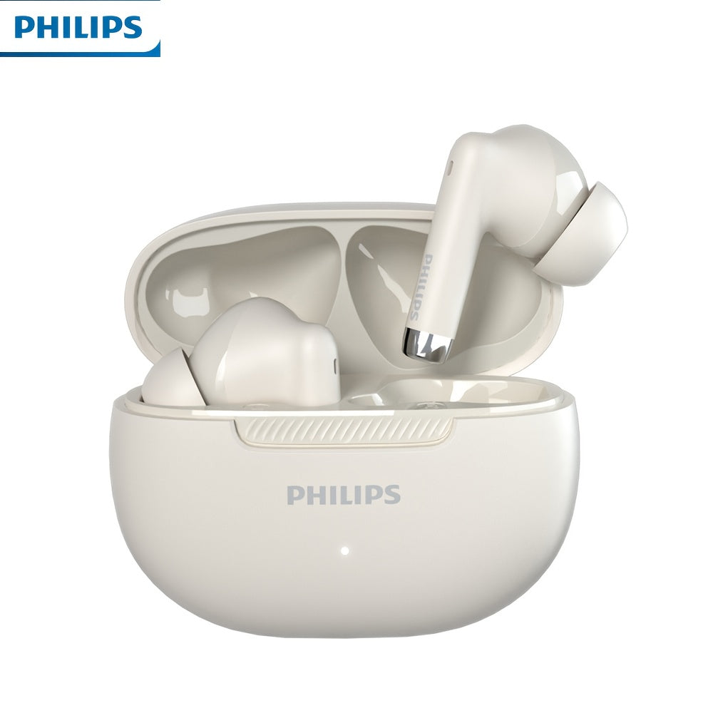 For PHILIPS Wireless Earbuds with ENC Noise Cancellation, Tap Controls & Rechargeable Battery, 6-hour playback time, 16 hour charging case.TAT2020, Earbuds Wireless, Travel Headphones, Office Headphones, Compact Earbuds, Mode